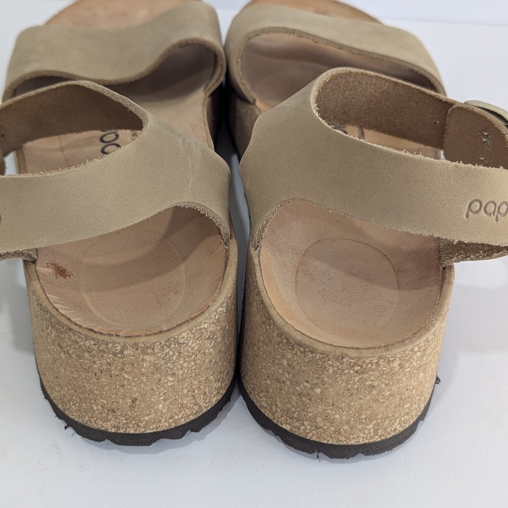 New Birkenstock Papillio Cork Glenda Wedge Ankle Strap Sandal Size 37 - Picture 11 of 15